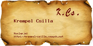 Krempel Csilla névjegykártya